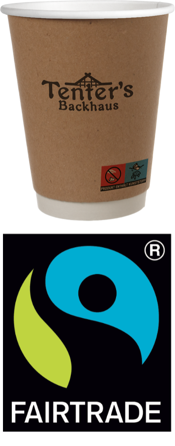 Becher & Fairtrade Logo